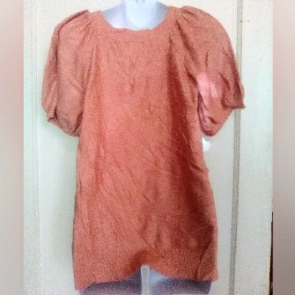 🌺BUNDLE ONLY🌺UNIVERSAL THREAD LADIES BLUSH PINK BALLOON SLEEVED TOP - Picture 3 of 6